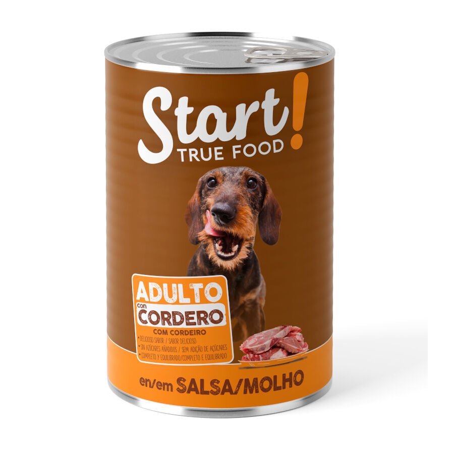 Start! Adult Pollo, Ternera y Cordero en Salsa lata para perros – Multipack, , large image number null